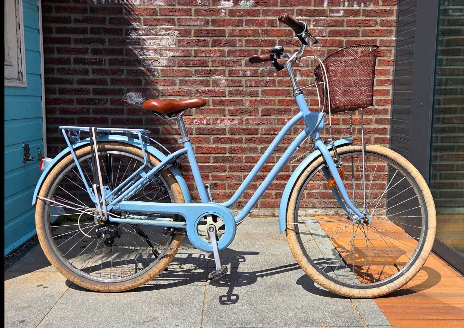 Elops 520 stadsfiets 26 inch incl mand 6 versnellingen, Velgrem, Versnellingen, Ophalen, Overige merken