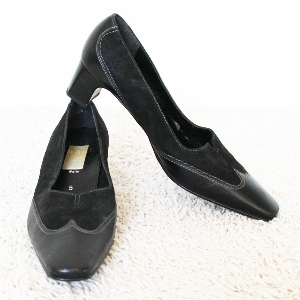 Mooie Leren Högl Pumps s4 (Maat 5/38) € 45,-, Pumps, Zwart, Ophalen of Verzenden, Zo goed als nieuw
