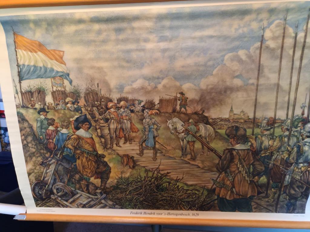 Vintage Geschiedenisplaat: Frederik Hendrik voor 's-Hertogen, Ophalen, Geschiedenis
