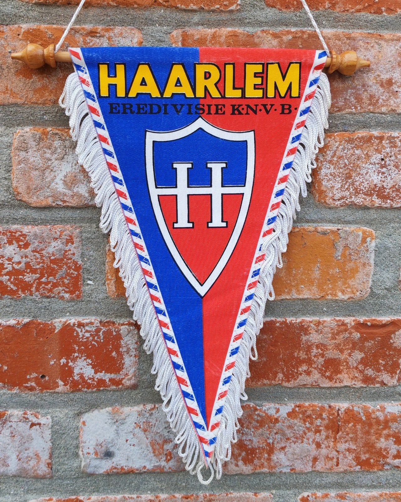 1980s Haarlem Eredivisie prachtige vintage vaan, Ophalen of Verzenden