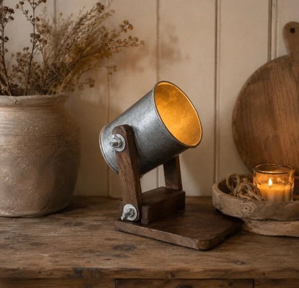 tafellamp hout retro by mooss, -, -, Nieuw, Ophalen of Verzenden