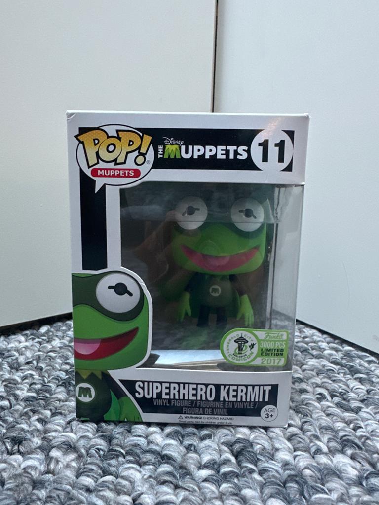 Funko Pop! Superhero Kermit The Muppets Disney LE 3000, Ophalen of Verzenden, Zo goed als nieuw