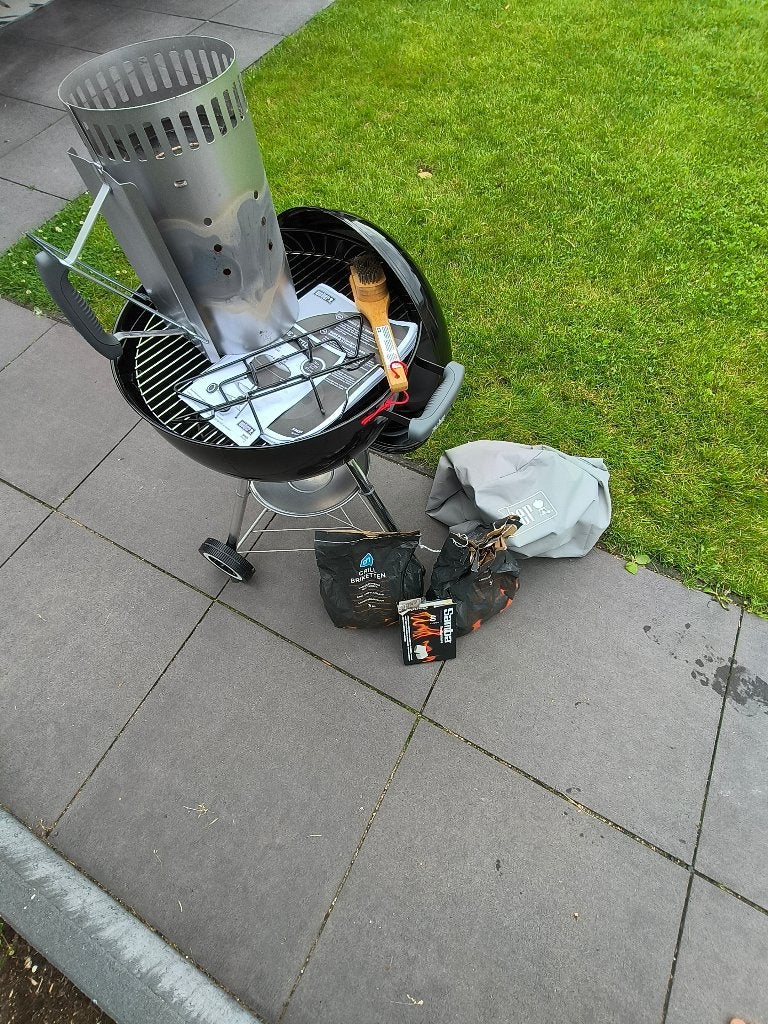 Weber Original Kettle 47 cm – complete set, Ophalen, Zo goed als nieuw, Weber, Met accessoires