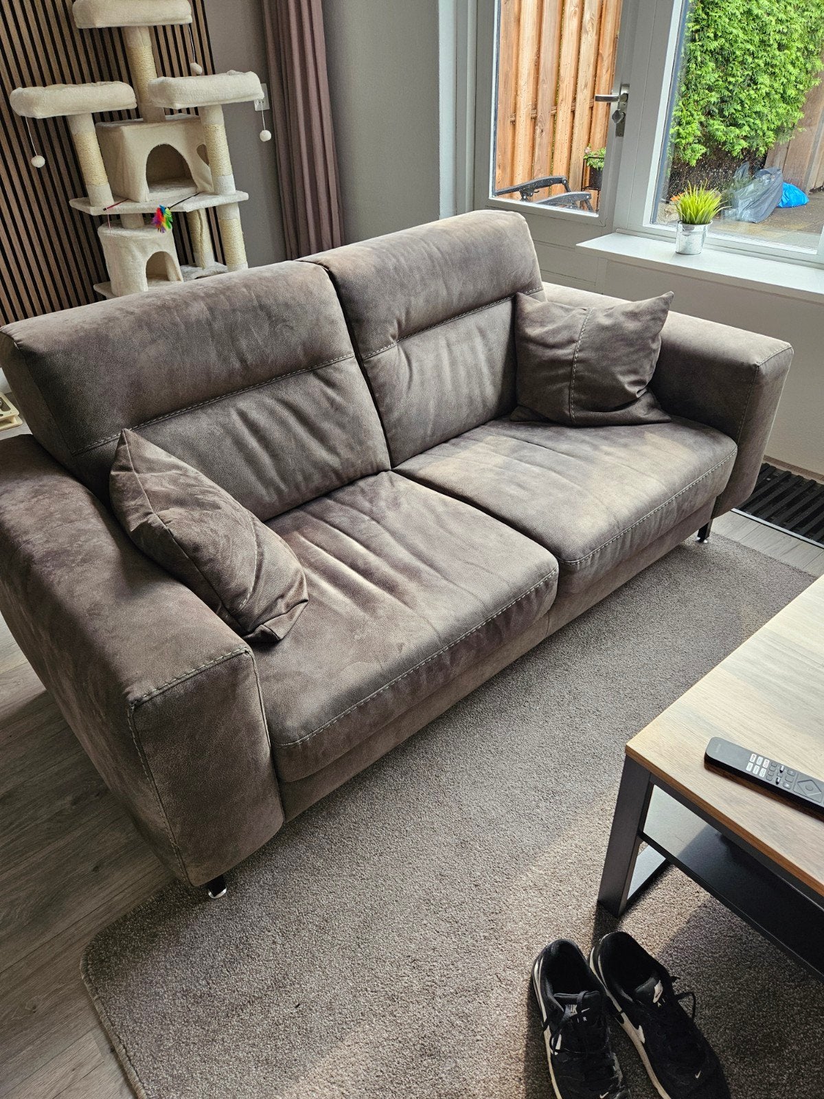 2 zits bank bruin, Huis en Inrichting, Banken | Bankstellen, Ophalen, Gebruikt, Tweepersoons, 75 tot 100 cm