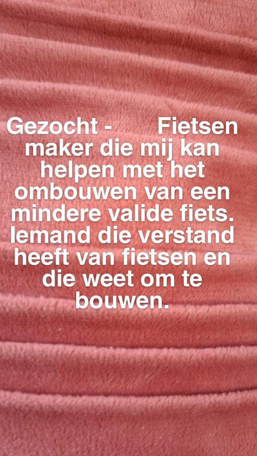 Fietsenmaker GEZOCHT, Ophalen of Verzenden