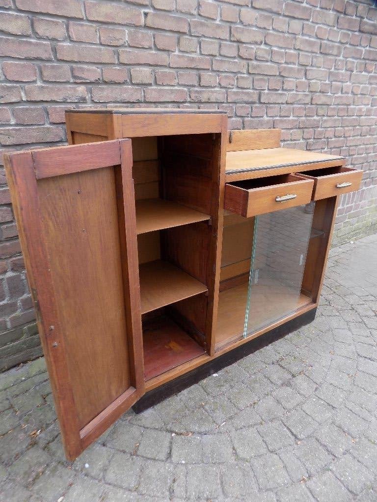 Dressoir wandmeubel amsterdamse school haagse school, Huis en Inrichting, Ophalen, Gebruikt