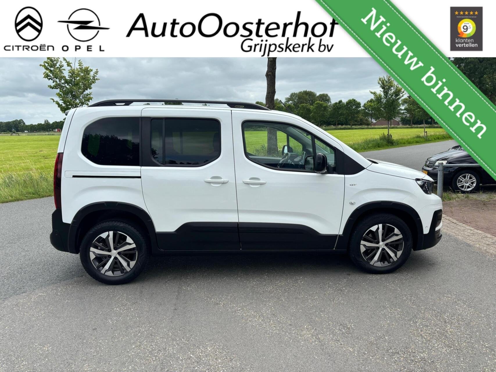 Peugeot Rifter 130pk GT-Line Automaat STAAT RIJKLAAR, 1199 cc, Wit, Rifter, 3 cilinders