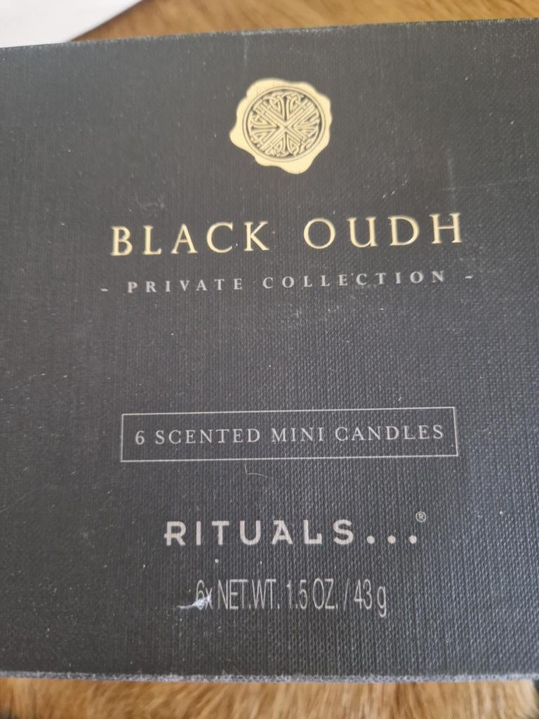 Rituals Black Oudh Mini Kaarsen - 6 stuks, Overige materialen, Crème, Ophalen of Verzenden, Zo goed als nieuw