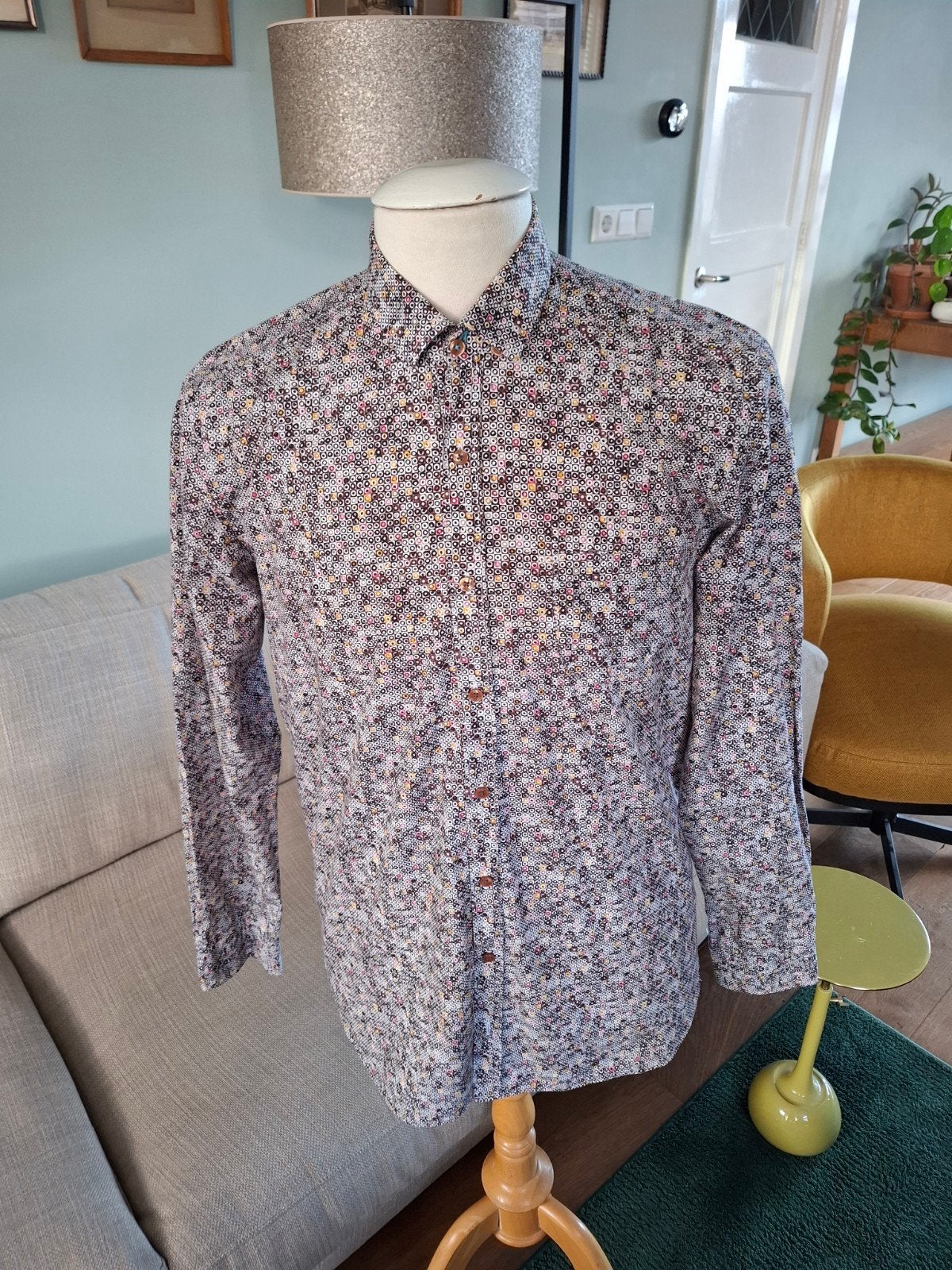 Overhemd van british indigo maat 40, Ophalen of Verzenden, Zo goed als nieuw, British indigo, Halswijdte 39/40 (M)