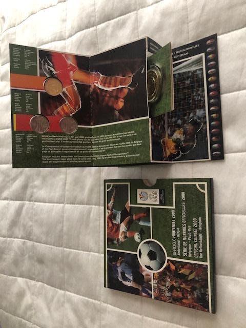 Muntenset EK voetbal 2000 Nederland/Belgie, Ophalen of Verzenden, Koningin Beatrix, 5 gulden, Setje