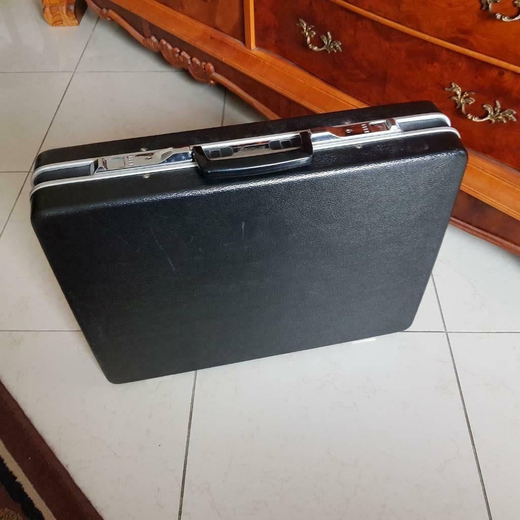 Vintage attaché _ akte koffer, merk echolac, Ophalen of Verzenden, Zo goed als nieuw, Bruin, Rugtas