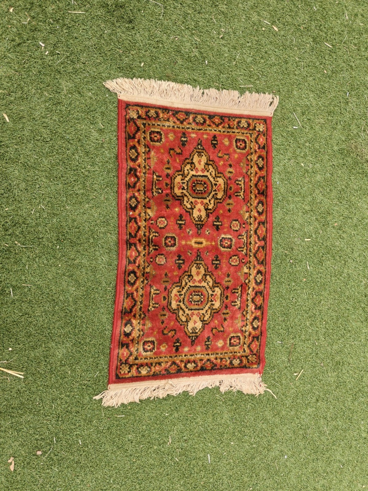 Vintage Perzisch tapijt - Rood met traditioneel patroon, Huis en Inrichting, Stoffering | Tapijten en Kleden, Ophalen, Gebruikt
