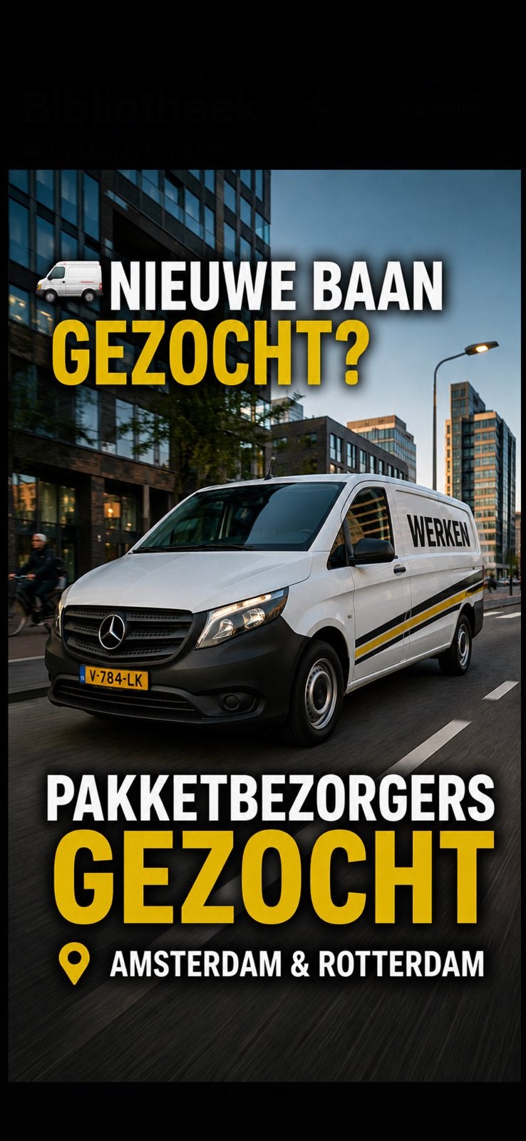 Pakketbezorgers gezocht Amsterdam / Rotterdam, 33 - 40 uur, Overige niveaus