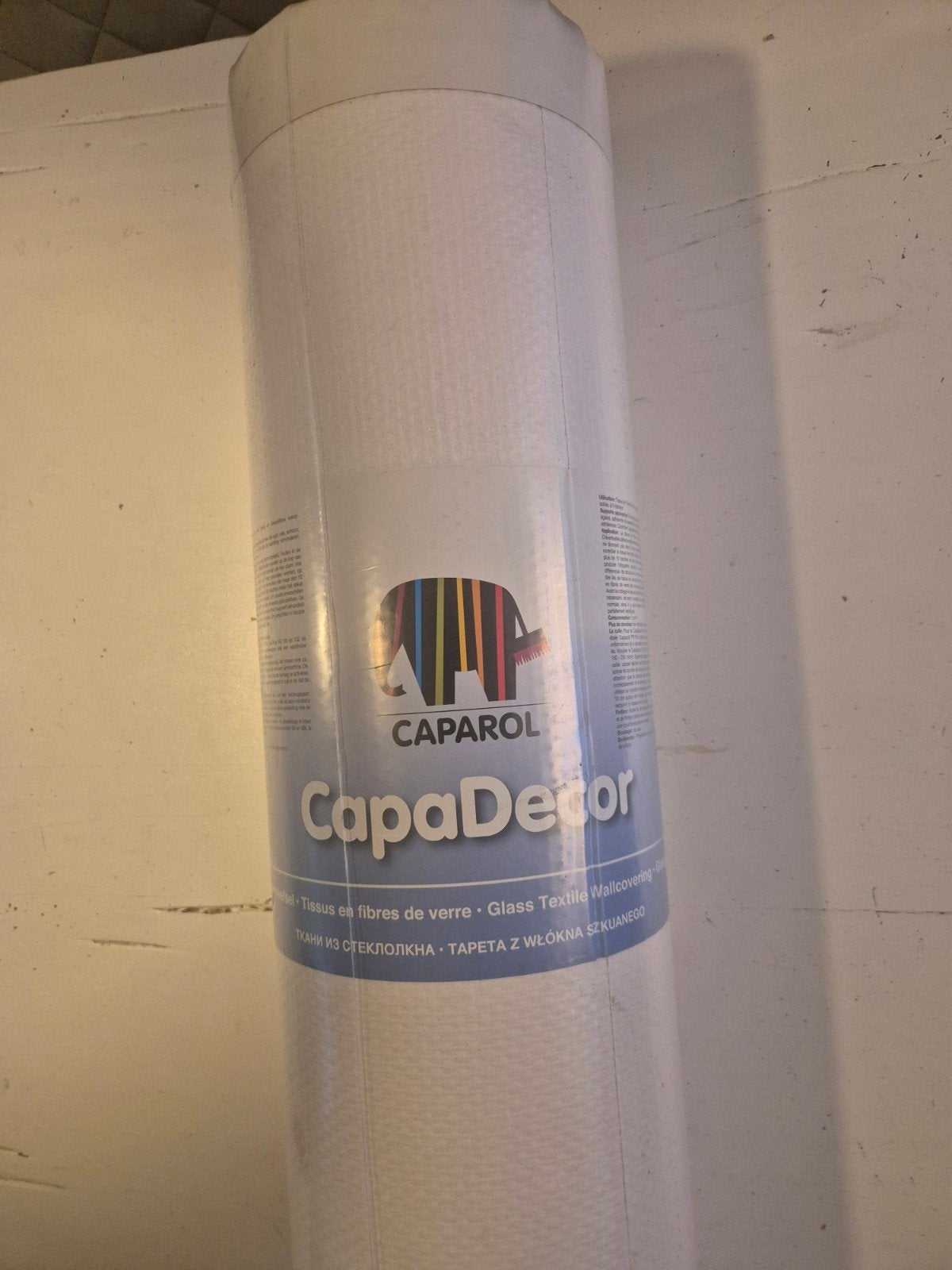 Capadecor Caparol Glasvezelbehang Plus VB132 - 5 rollen nieu, Ophalen, Overige merken, 75 m² of meer, Wit