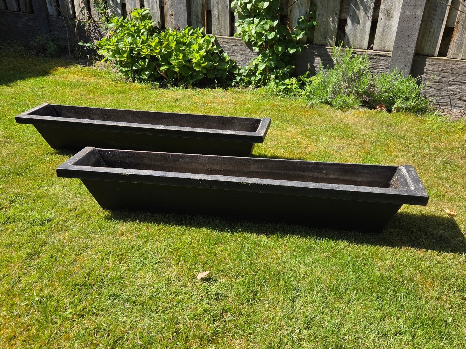 2x handgemaakte aluminium Bloembakken, Ophalen, Gebruikt, Minder dan 30 cm, Metaal
