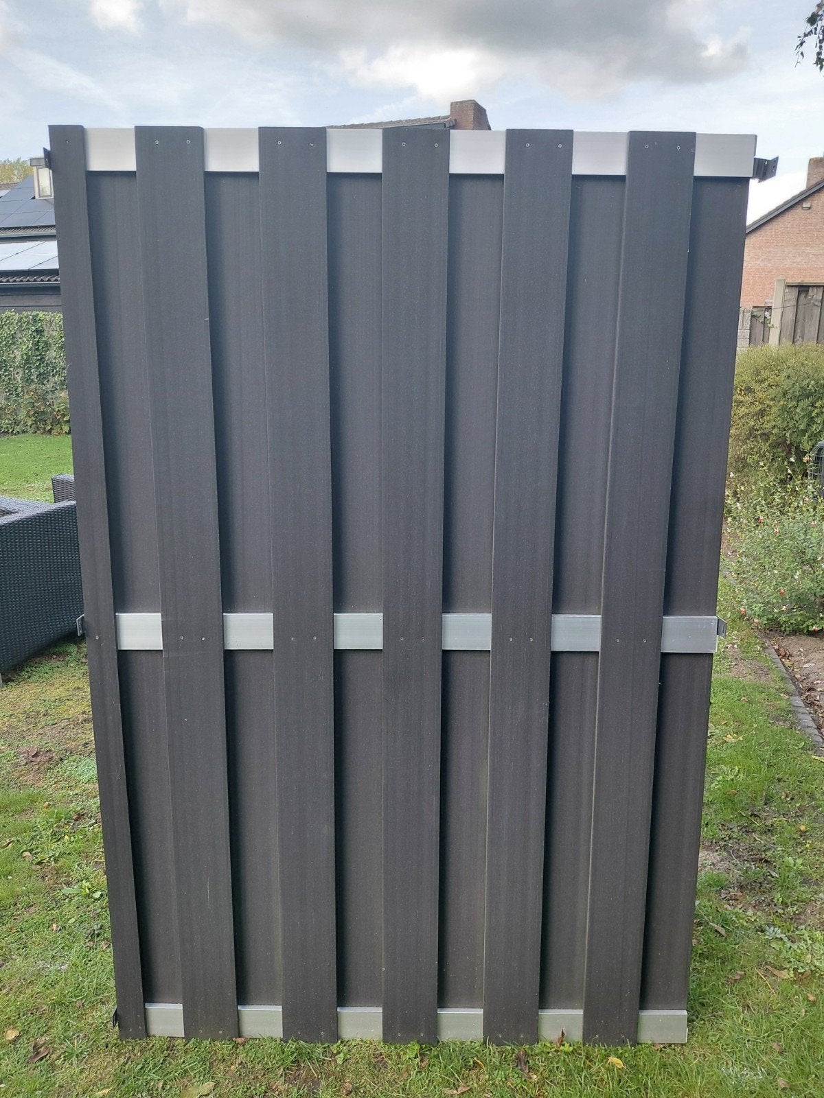 2 Composiet schuttingpanelen met palen, Ophalen, Kunststof, Minder dan 3 meter, 1 tot 2 meter