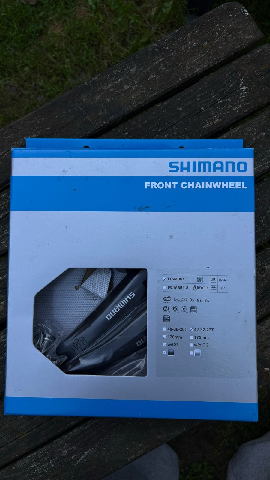 Shimano FC-M361 Crankstel (zonder tandwielen), Ophalen of Verzenden, Nieuw, Crankstel of Pedalen