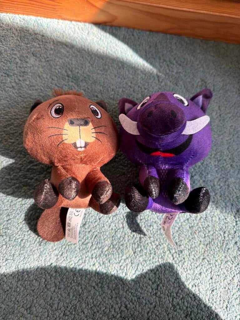 Bos mini's - Bever en Wild Zwijn knuffels, Overige typen, Ophalen of Verzenden, Zo goed als nieuw, Klein (minder dan 20 cm)