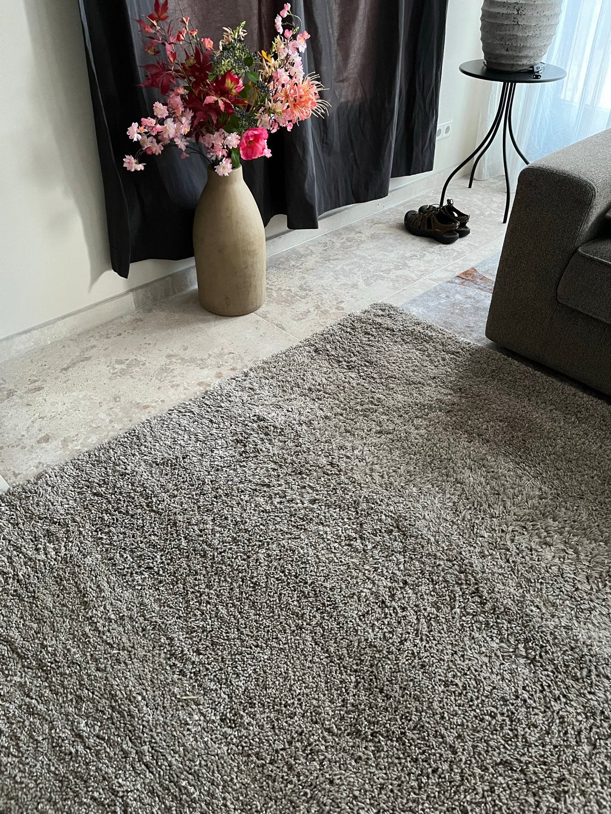 Groot beige/greige tapijt 4x4m, z.g.a.n., Beige, Vierkant, Ophalen of Verzenden, Zo goed als nieuw
