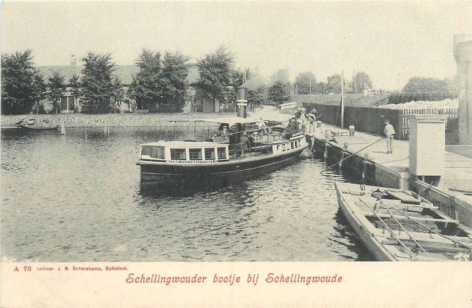 304-215-037 Schellingwoude Schellingwouder bootje, Verzamelen, Verzenden, Voor 1920, Noord-Holland