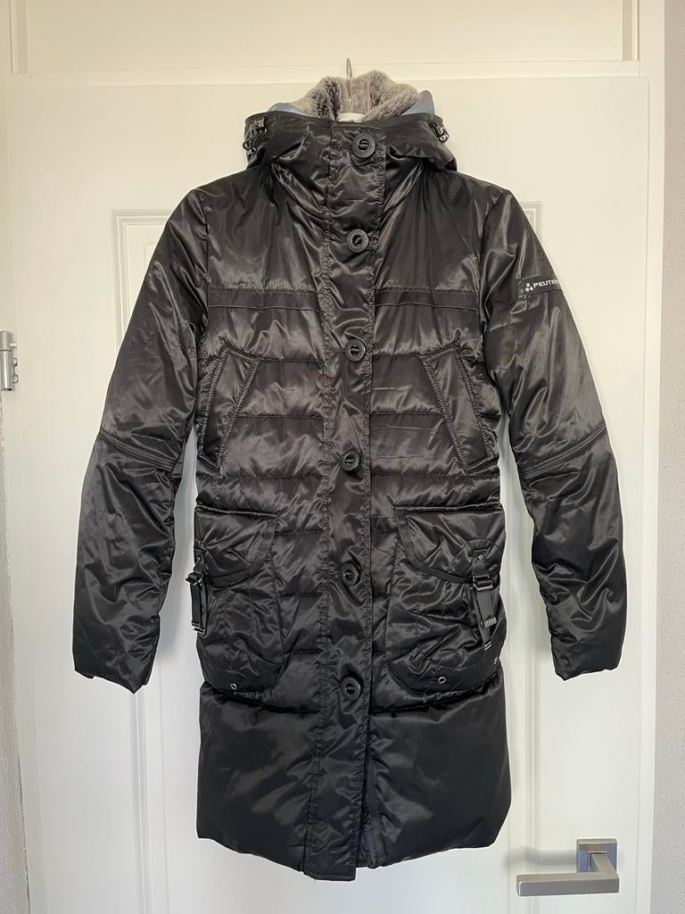 Peuterey Zwarte Dames donsjas - Maat M, Kleding | Dames, Ophalen of Verzenden, Zo goed als nieuw, Maat 38/40 (M), Zwart