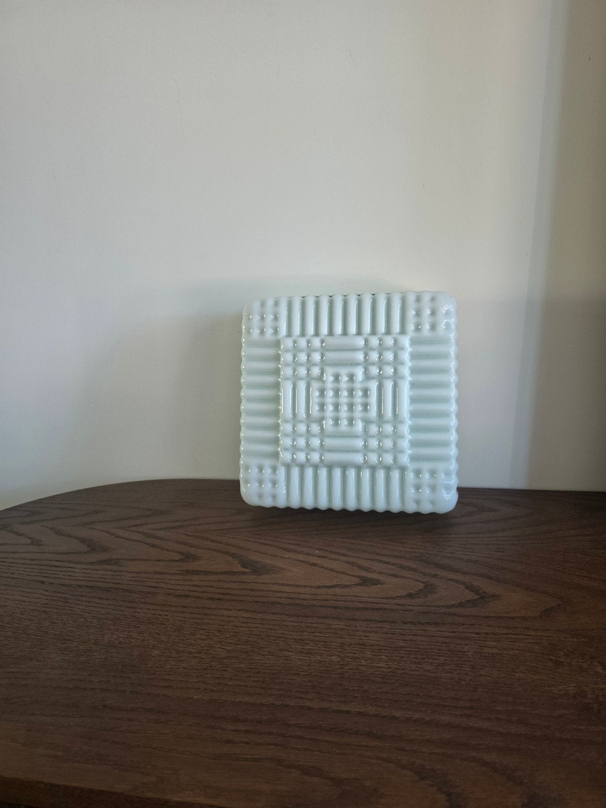 vintage mid centry plafondlamp wandlamp opaal melkglas, Ophalen of Verzenden, Zo goed als nieuw, Glas, Wit