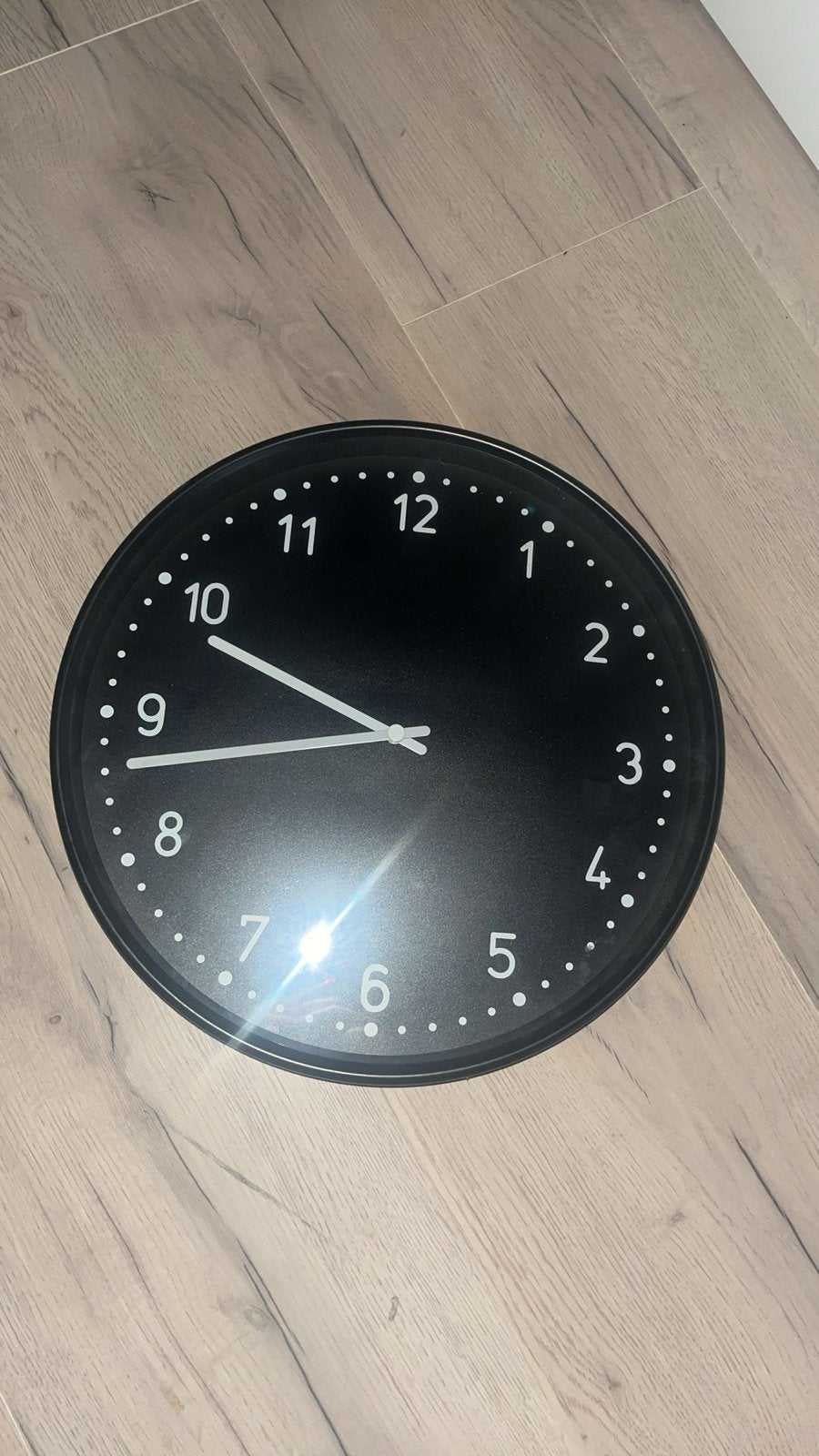 Zwarte Wandklok - Modern Design, Ophalen, Wandklok, Analoog, Werkt op batterijen