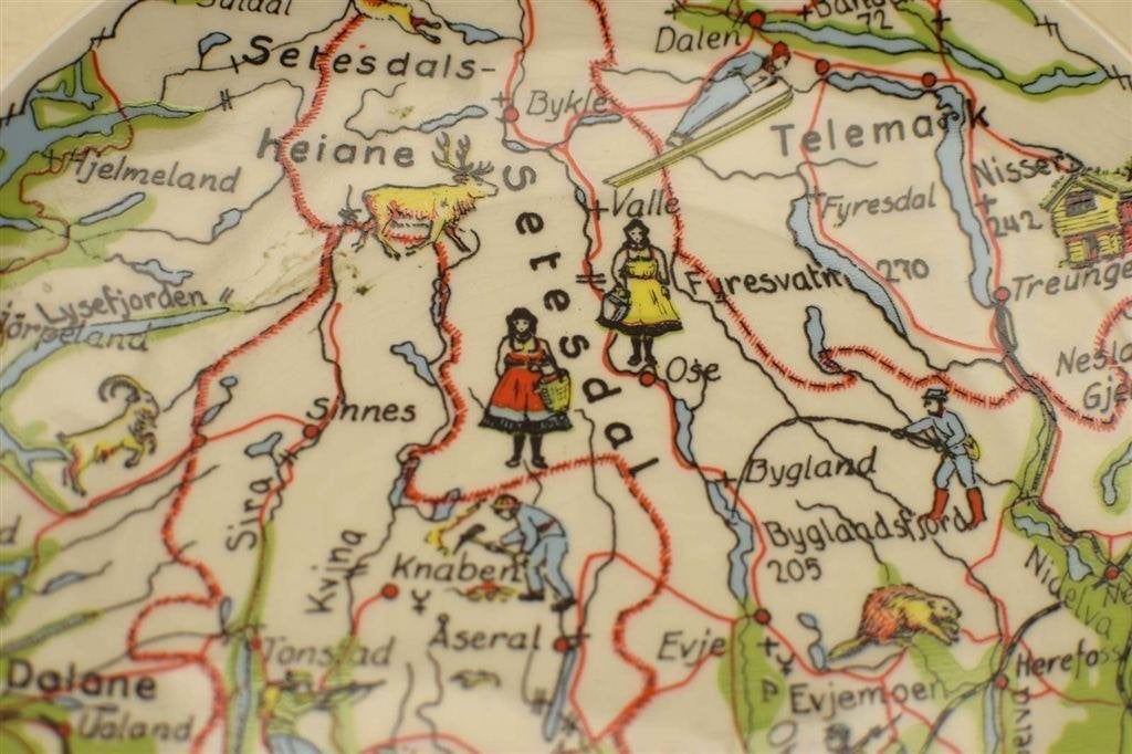 Norge porseleinen wandbord 46138, Ophalen of Verzenden, Gebruikt