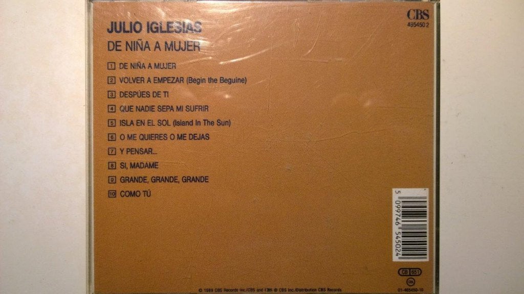 Julio Iglesias - De Niña A Mujer, Cd's en Dvd's, Ophalen of Verzenden, Zo goed als nieuw