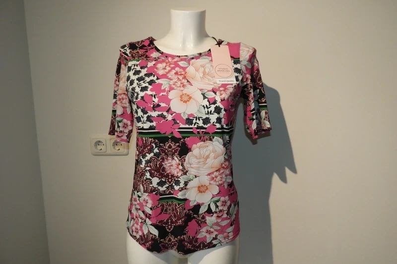 Studio Anneloes stretch truitje bloemen print kleur Nieuw XS, Studio Anneloes, Nieuw, Korte mouw, Maat 34 (XS) of kleiner