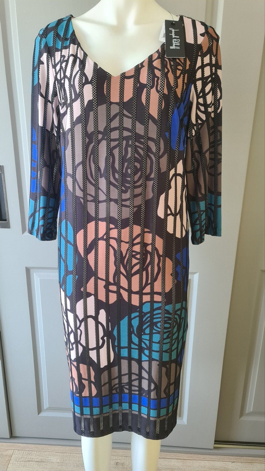 nieuwe jurk Joseph Ribkoff 38 M zwart met veel kleuren dress, Maat 38/40 (M), Zwart, Joseph Ribkoff, Nieuw