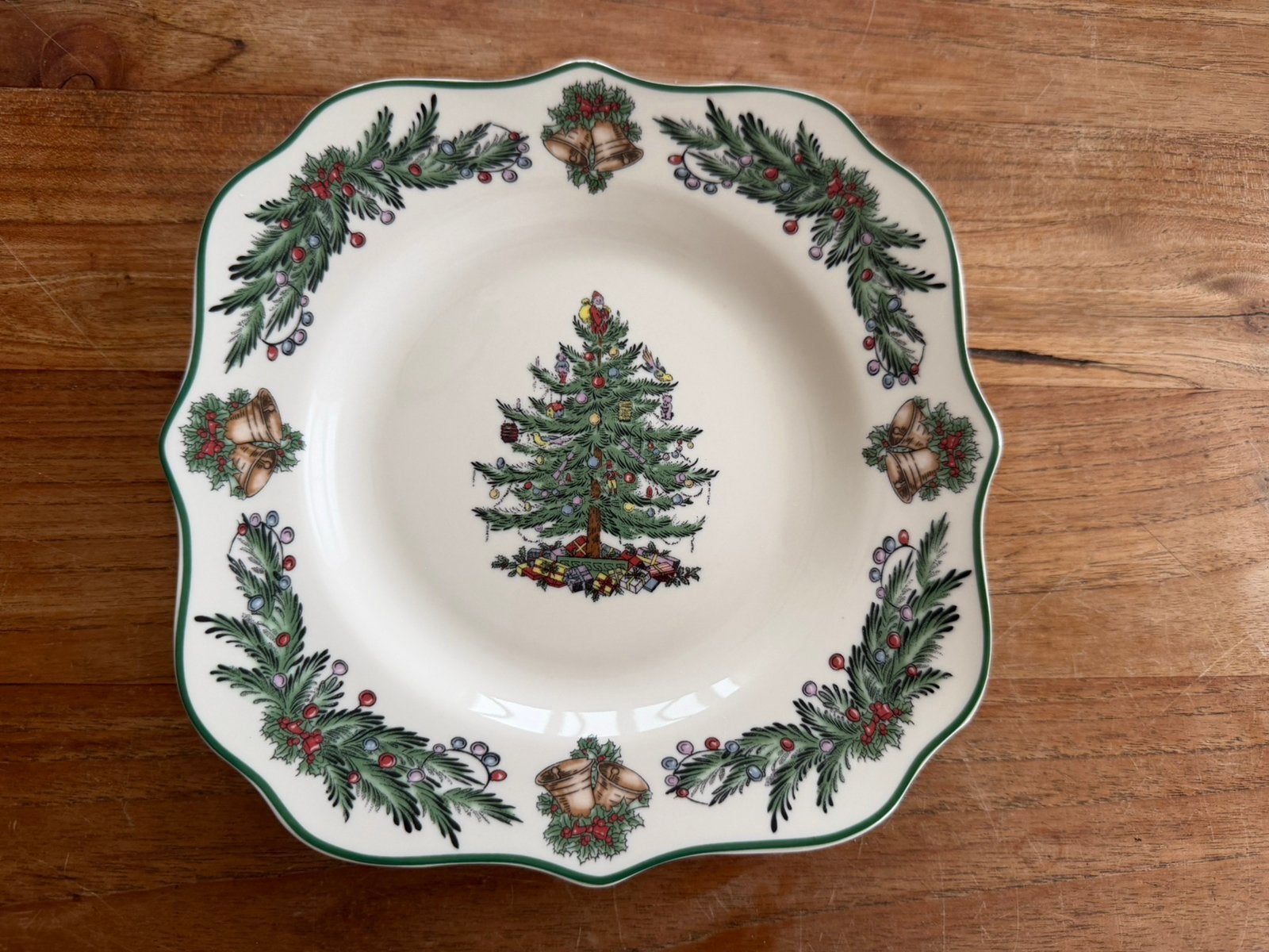 Spode Christmas Tree Garland kerst ontbijtborden 22cm, Antiek en Kunst, Ophalen of Verzenden