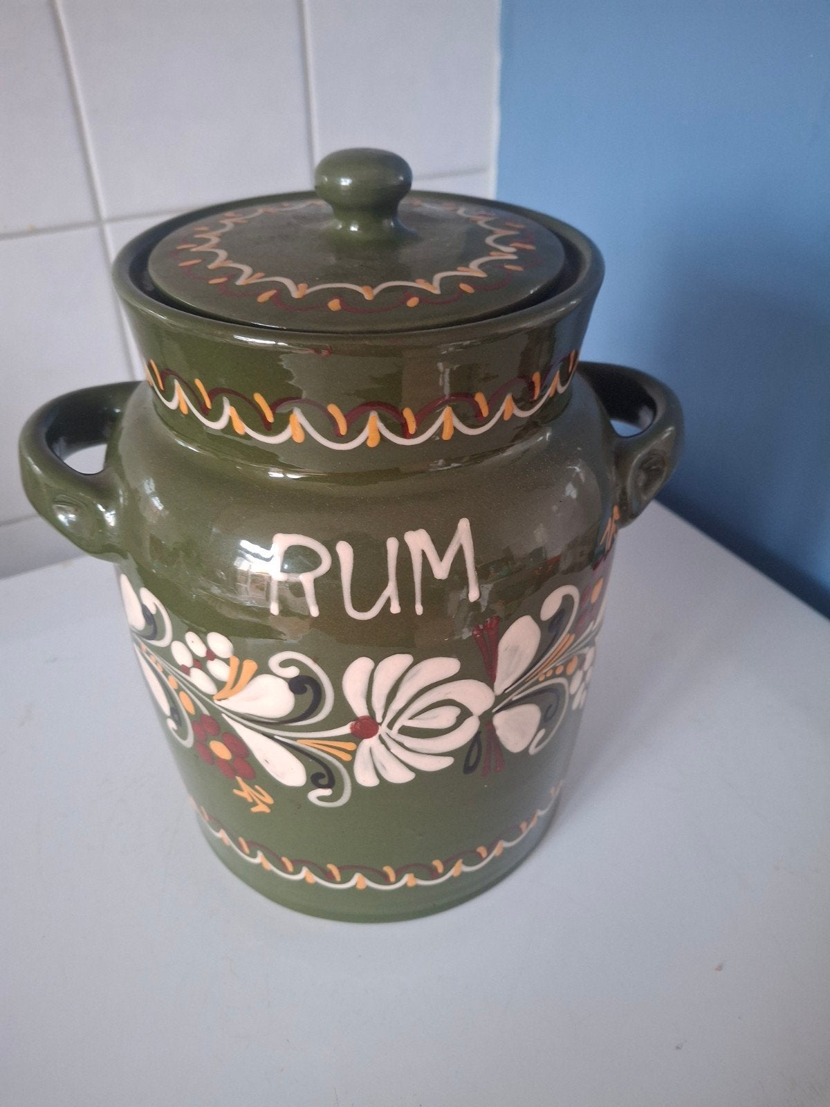 Vintage Rumtopf / Rumpot met deksel en receptenboekje, Ophalen of Verzenden