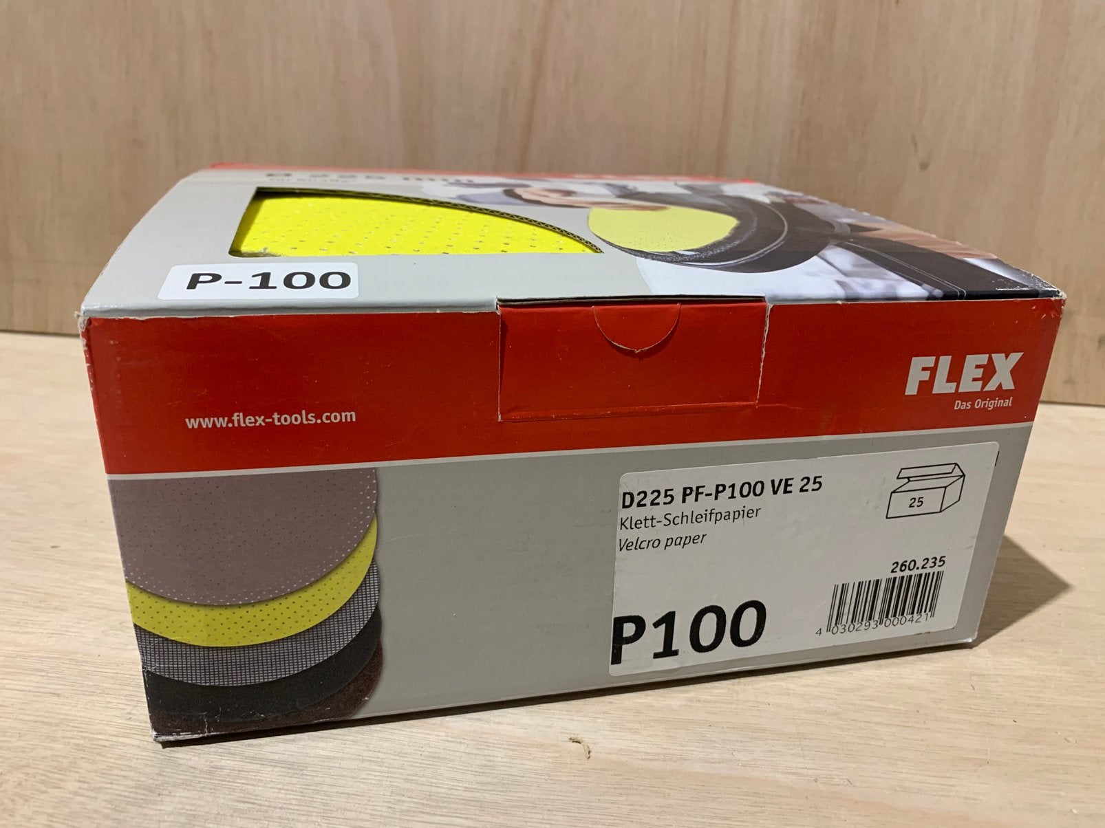 FLEX Schuurschijven P100 – Doos a 25 st – D225 - NIEUW, Flexpowertools, Flex powertools, Flex powertools, Nieuw