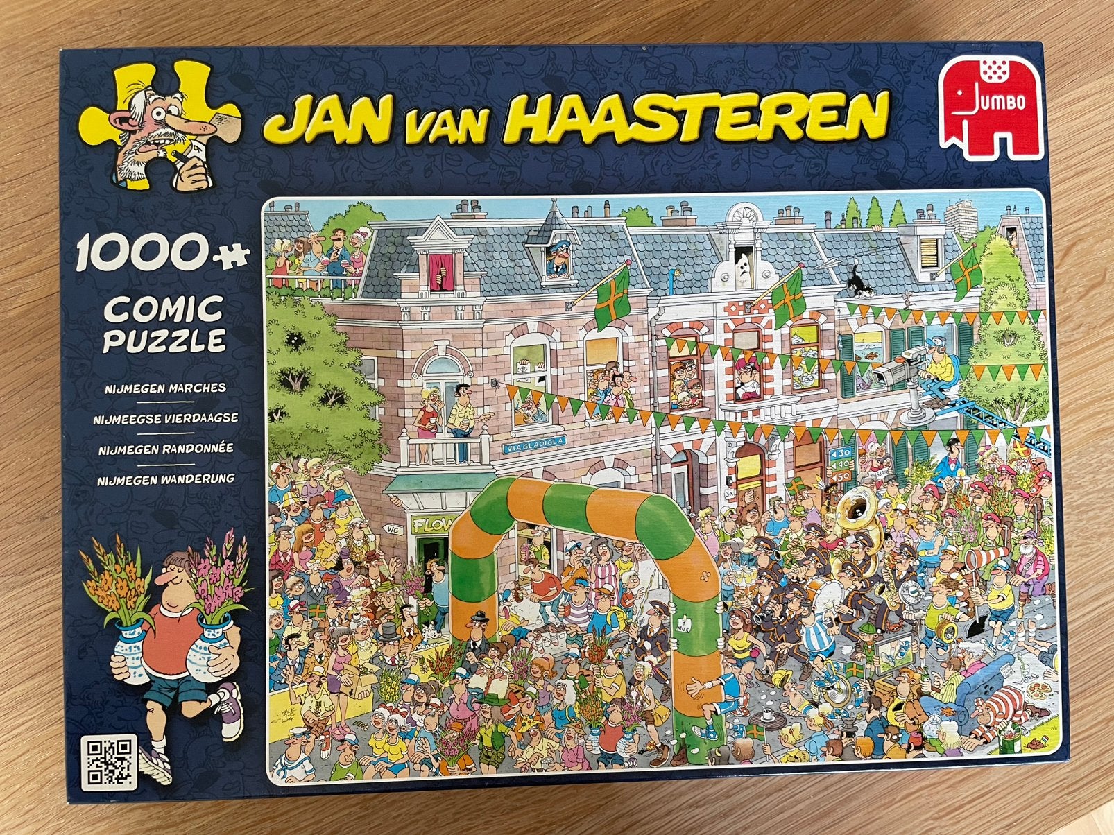 Jan van Haasteren puzzel 1000 stukjes Nijmeegse Vierdaagse, Ophalen, 500 t/m 1500 stukjes, Zo goed als nieuw