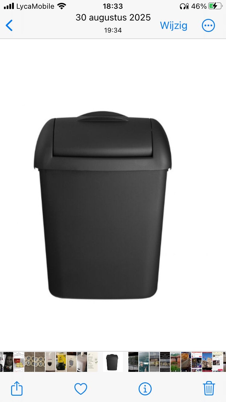 Prullenbak 8L nieuw, Huis en Inrichting, Woonaccessoires | Prullenbakken, Minder dan 10 liter, Ophalen, Nieuw, Kunststof