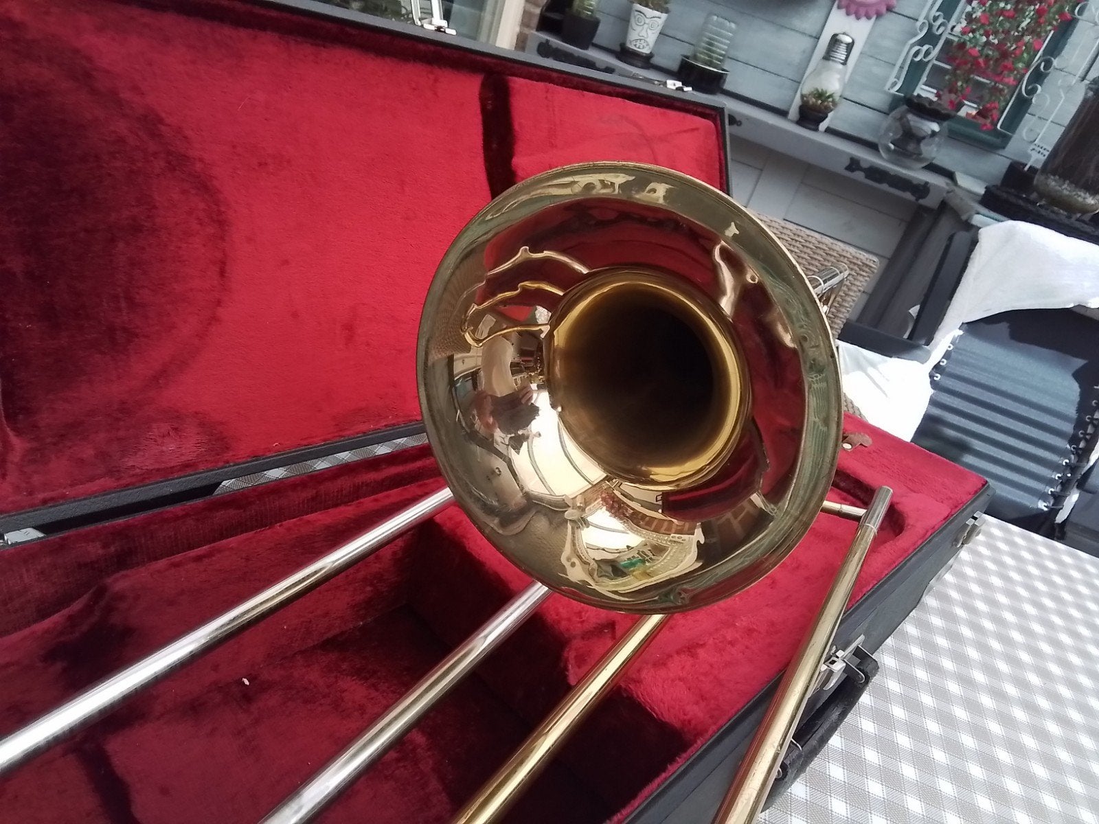 ZEER FIJNE TROMBONE 3 B  BORING MET GEWELDIG GELUID, Muziek en Instrumenten, Blaasinstrumenten | Trombones, Ophalen of Verzenden