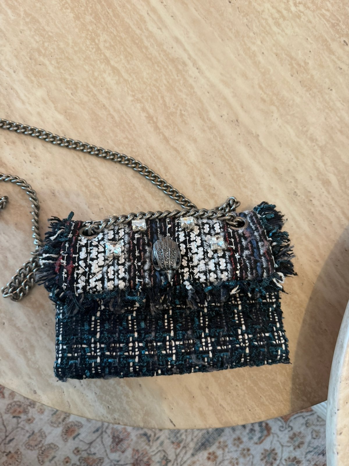 Kurt Geiger London schouder tas, Ophalen of Verzenden, Zo goed als nieuw, Blauw, Schoudertasje