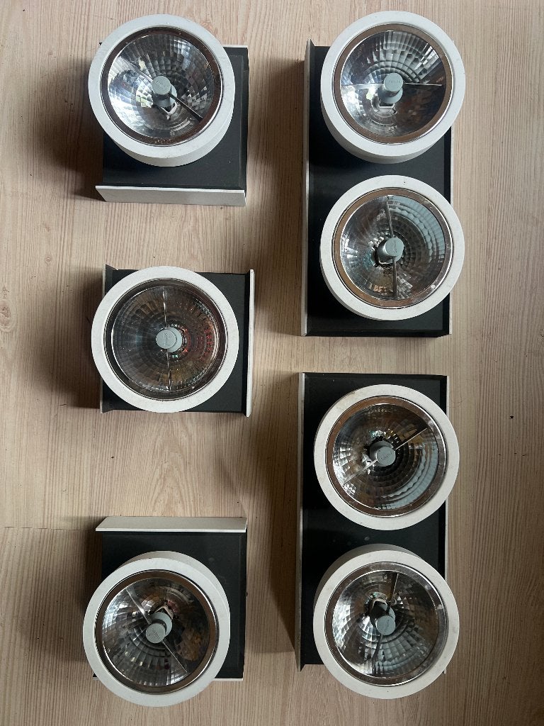 5x Philips Lirio Bonq plafondspot (2x dubbel, 3x enkel), Ophalen, Halogeen, Opbouwspot, GU5.3