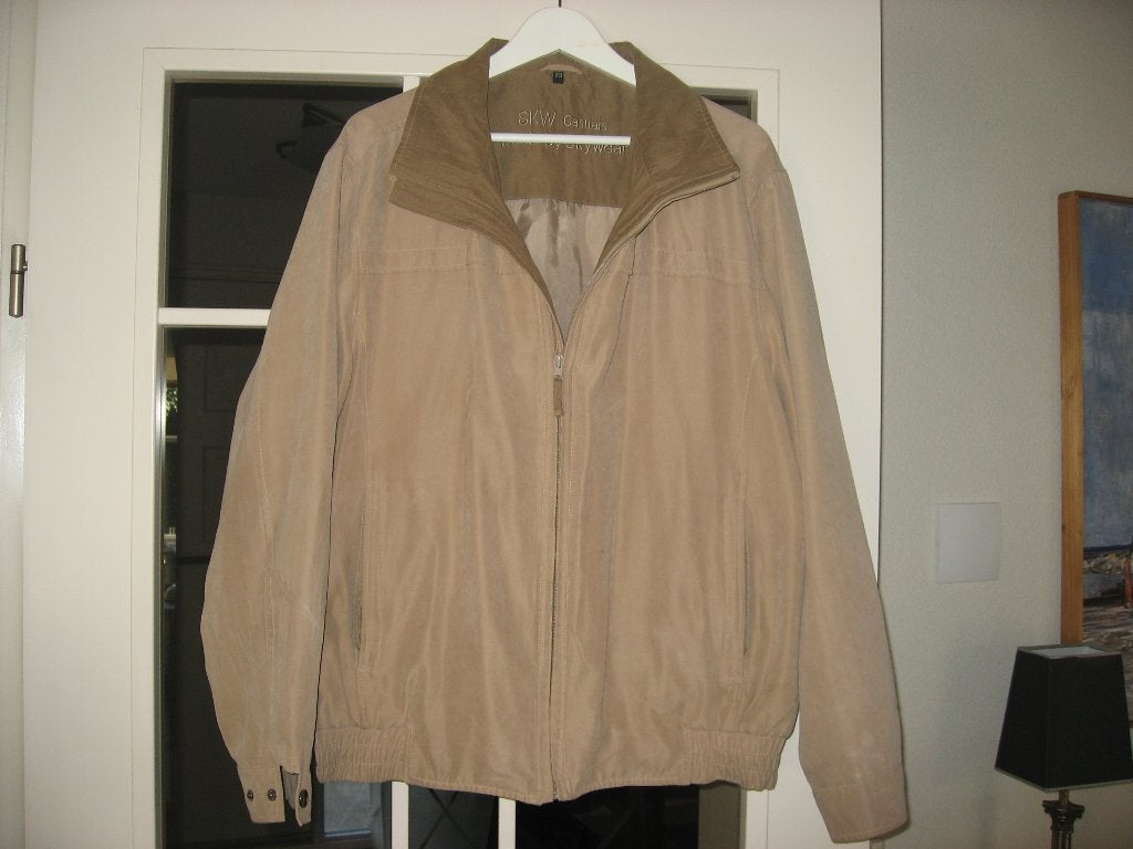 zgan beige SKW Casuals by Skywear heren jas, mt 54, Kleding | Heren, Maat 52/54 (L), Verzenden, Beige, Zo goed als nieuw