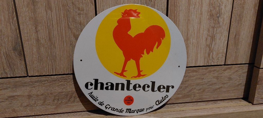 Reclamebord Chantecler huile automobile (nieuw in verpakking, Verzamelen, Ophalen of Verzenden, Nieuw, Auto's