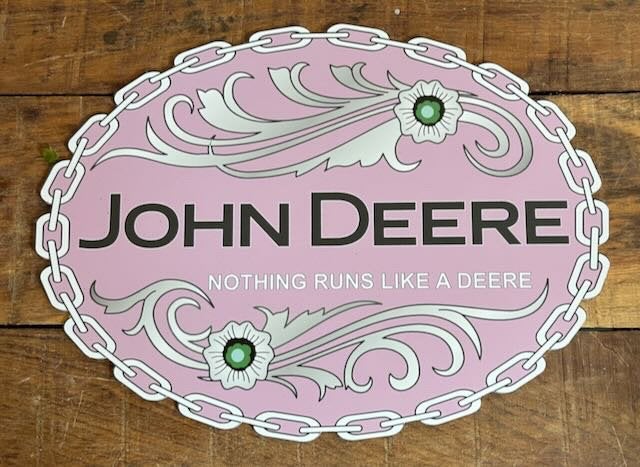 JOHN DEERE notheon runs - kunststof reclamebord, Ophalen of Verzenden, Zo goed als nieuw, Auto's