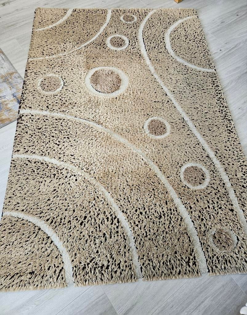 Beige bruin sand witte kleur vloerkleed 160x230 m, 150 tot 200 cm, 200 cm of meer, Ophalen of Verzenden, Zo goed als nieuw