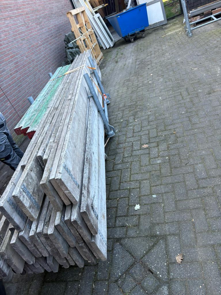 Gebruikte steigerplanken, Doe-het-zelf en Verbouw, Ophalen, Zo goed als nieuw, Gevelsteiger, 5 meter of hoger