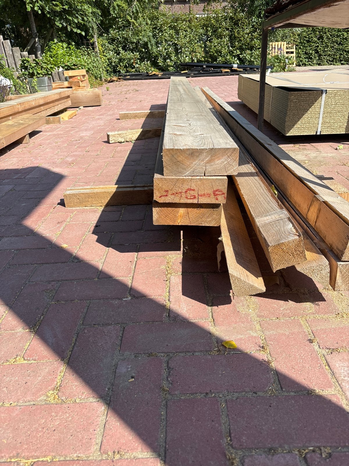 Vuren houten balken 70x195mm geschaafd. Nieuw, Ophalen, Gebruikt, Balk, Vuren