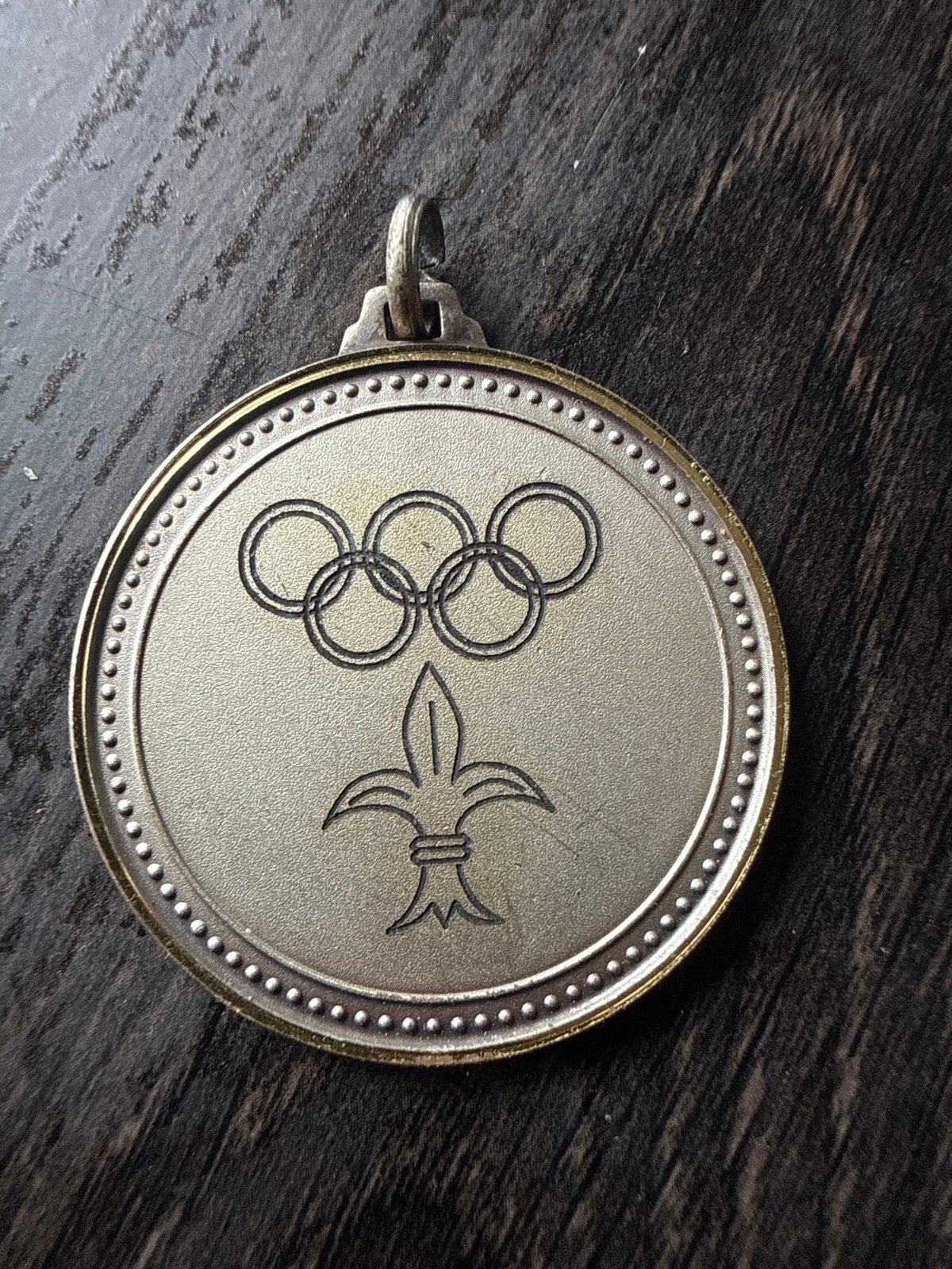 Vintage Medaille Olympische Ringen E. Co 502nd "CENTURIONS", Ophalen of Verzenden, Overige materialen, Buitenland