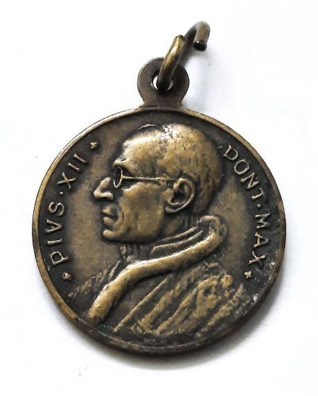 Religieuze Medaille Paus Pius XII  Heilig Jaar Vaticaan 1950, Ophalen, Zo goed als nieuw, Sieraad, Christendom | Katholiek