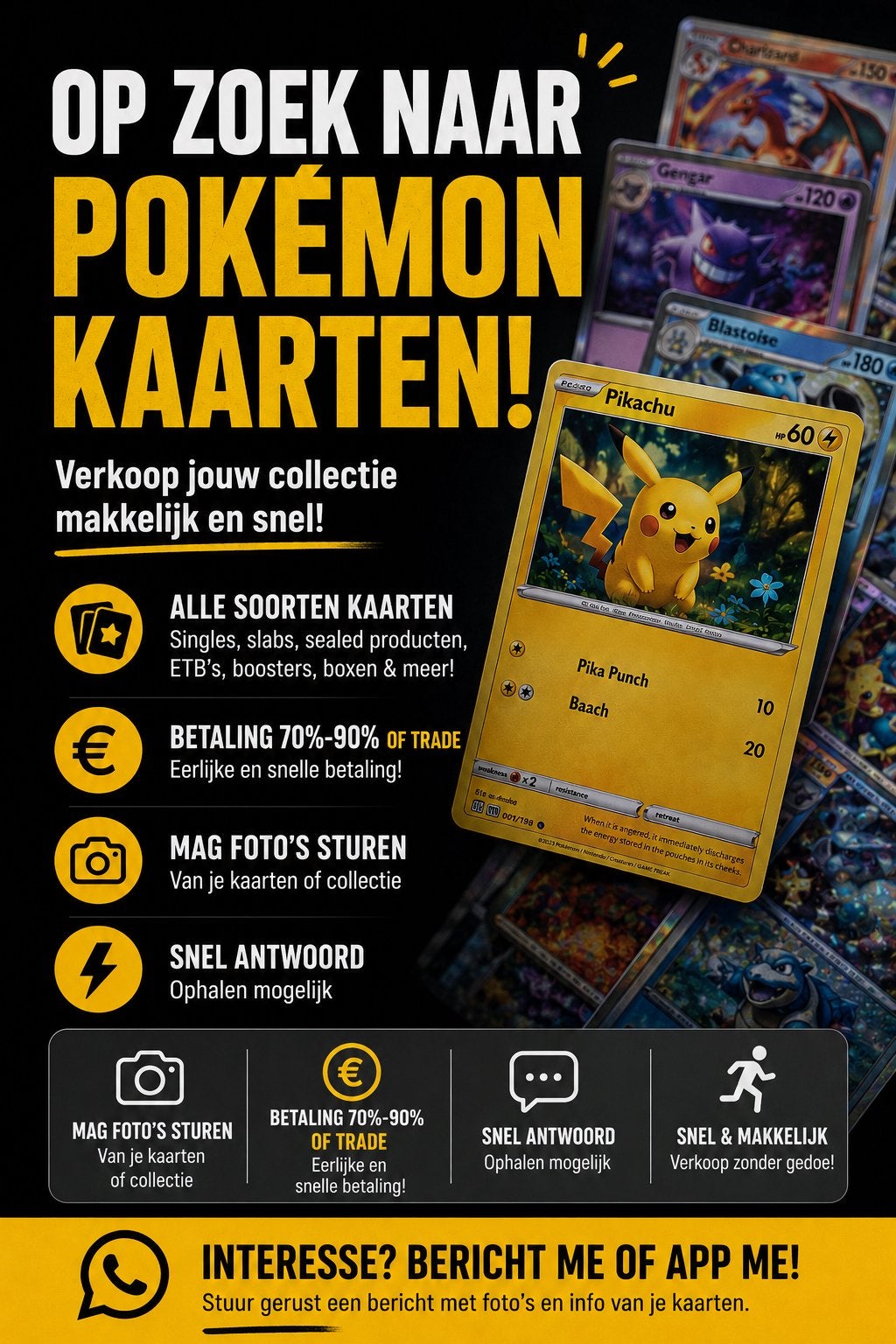 Pokemon kaarten gezocht, Ophalen, Zo goed als nieuw