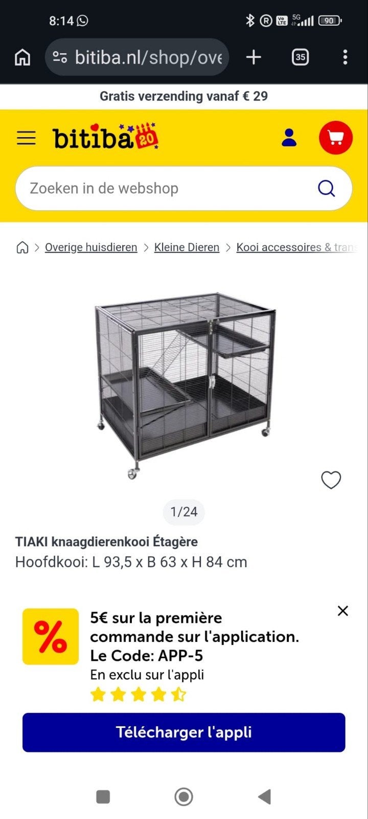 Ratten/Fretten kooi!, Ophalen