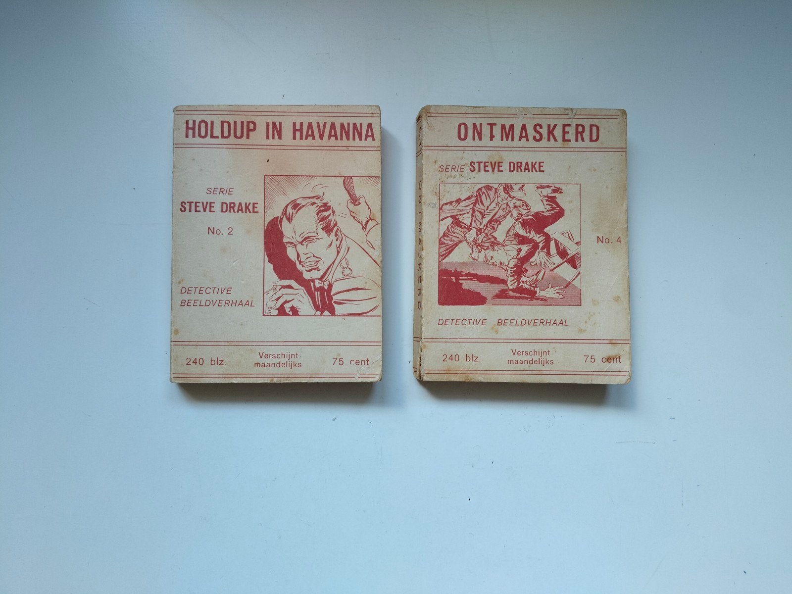 Steve Drake Serie no.2 & no.4 (Detective Beeldverhaal 1962), Meerdere stripboeken, Ophalen of Verzenden, Gelezen